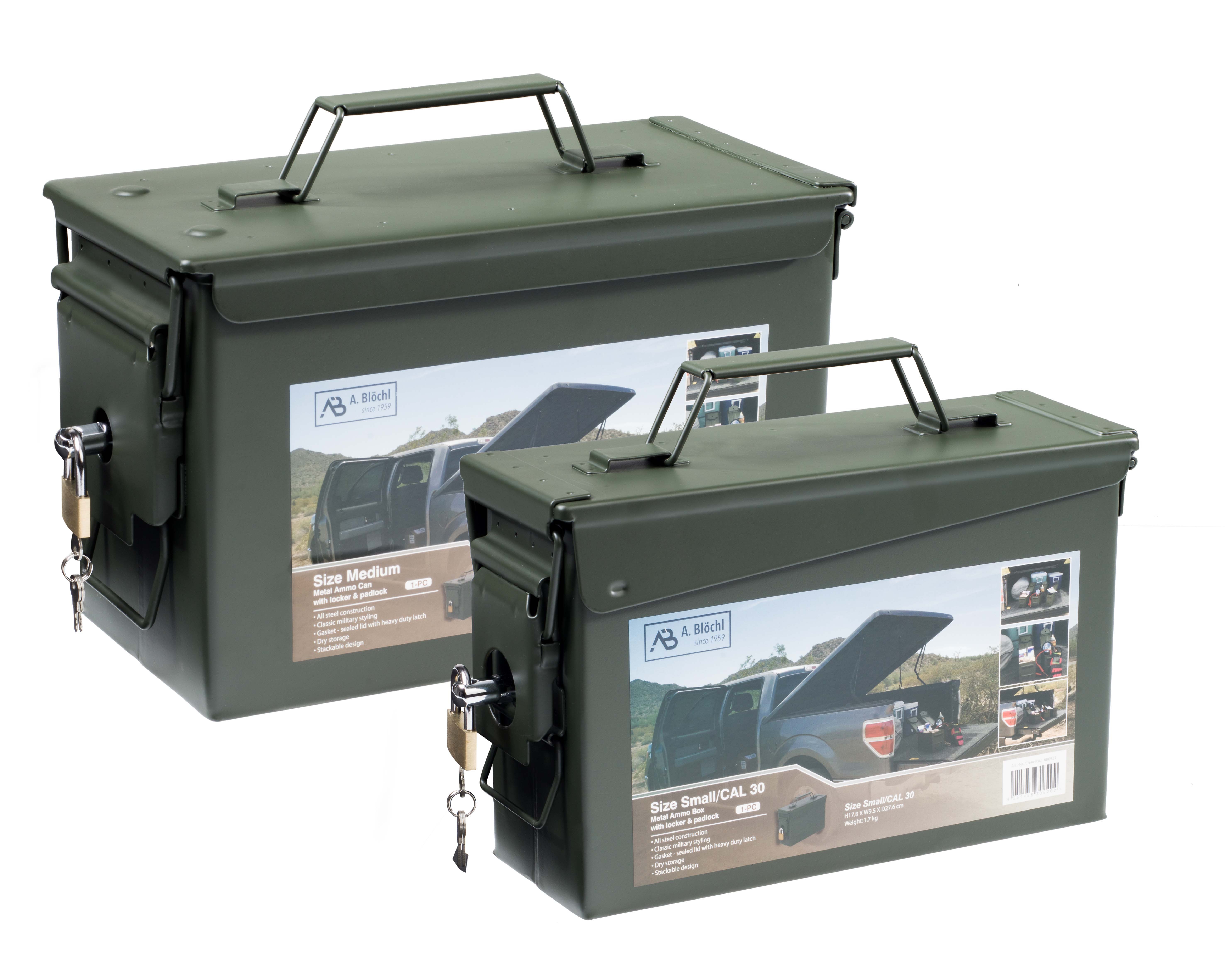 Steel Ammo Can set of 2 with locks